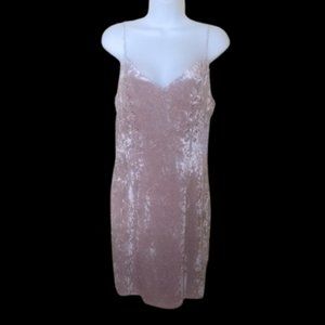 GUESS Flesh Pink Crushed Velvet Dress Size Medium